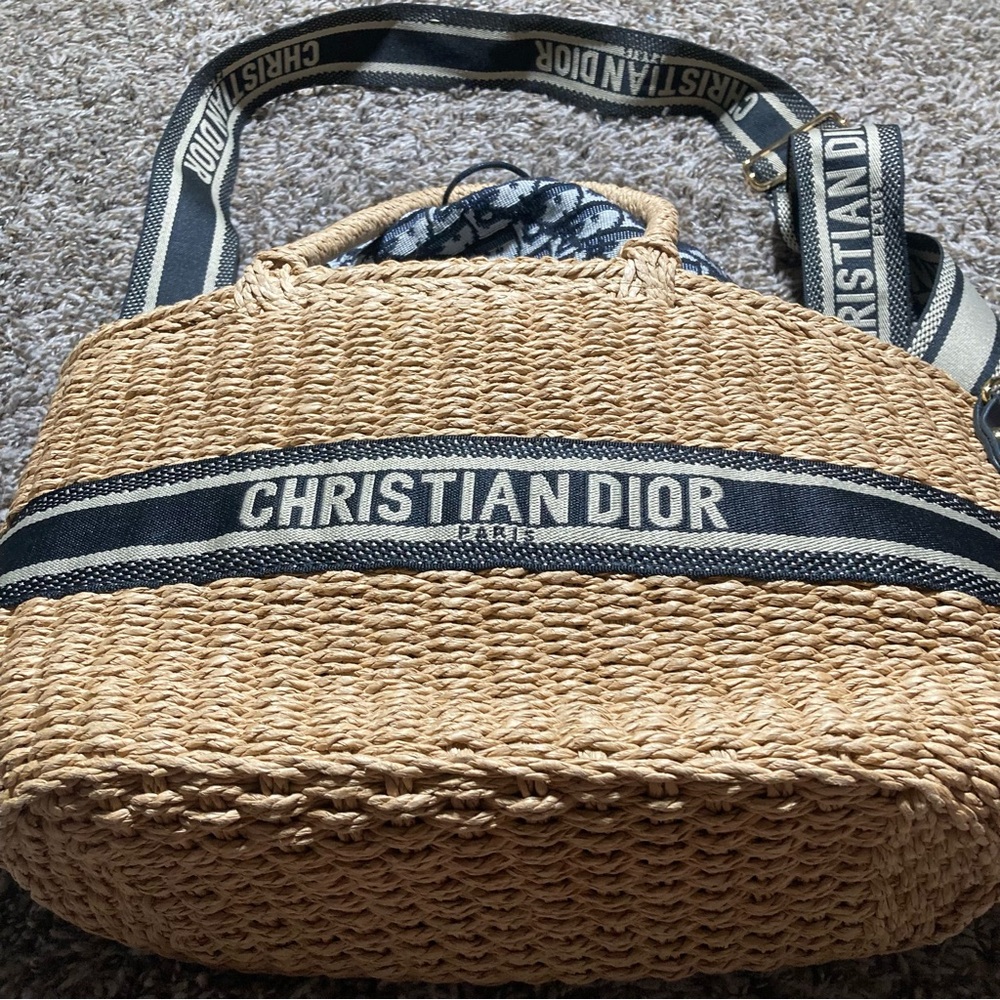 Christian Dior Oblique Wicker Basket Bag - Picture 8 of 10